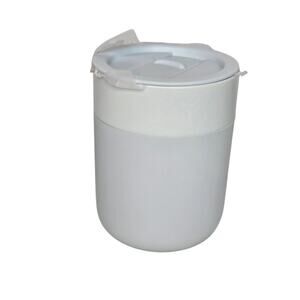 W&P Porter Ceramic Mug  Cream White 
Silicone Wrapped To-Go Cup Eco-Friendly